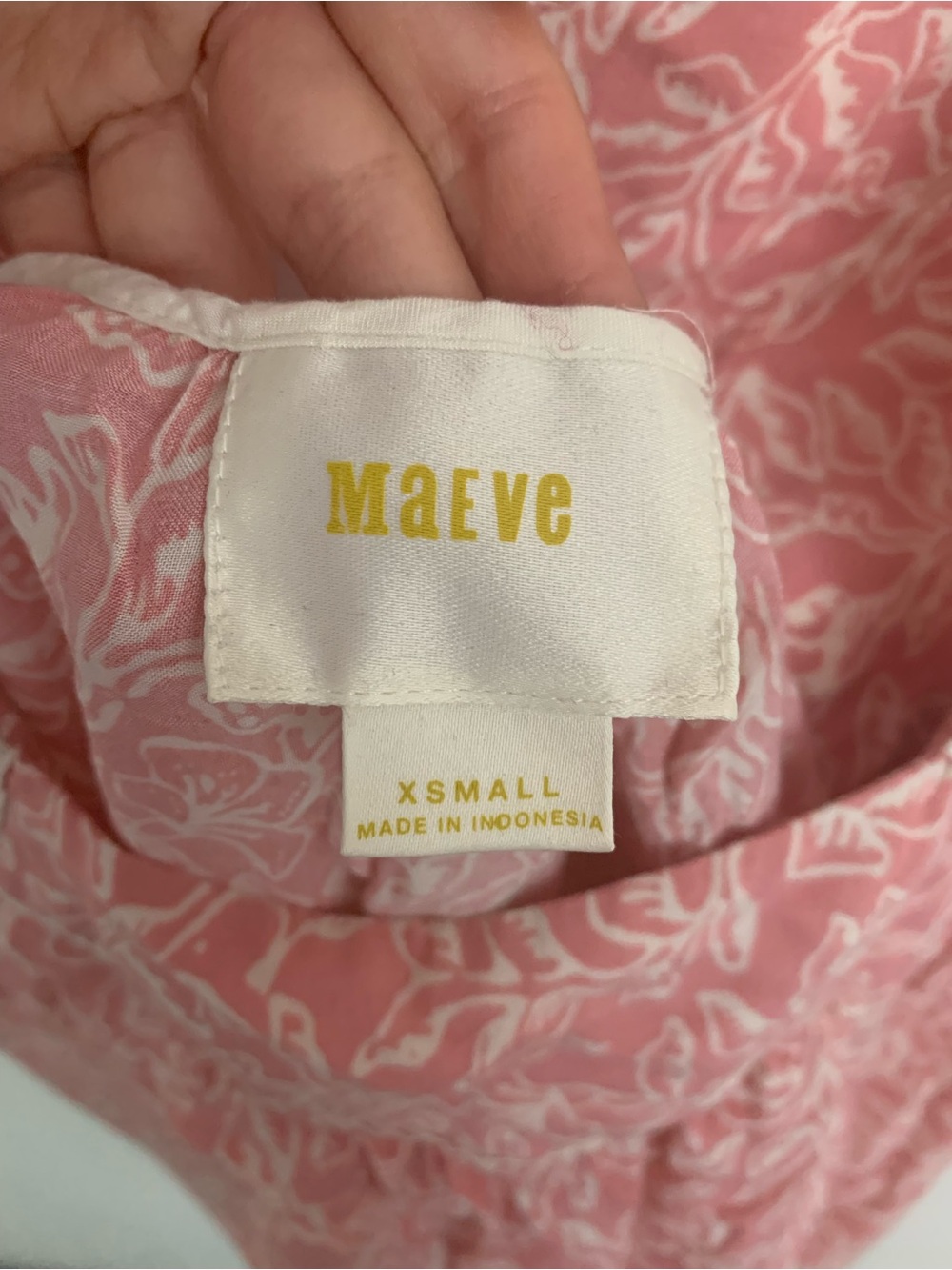 Anthropologie Maeve Pink Floral Sleeveless Cutout Top XS - Picture 3 of 5